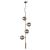Zatara Tinted Glass/Steel Ceiling Lamp