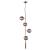 Zatara Tinted Glass/Steel Ceiling Lamp