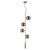 Zatara Tinted Glass/Steel Ceiling Lamp