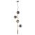Zatara Tinted Glass/Steel Ceiling Lamp