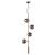 Zatara Tinted Glass/Steel Ceiling Lamp