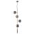 Zatara Tinted Glass/Steel Ceiling Lamp