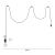 Molly Braided Nylon/Steel Ceiling Lamp