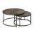 Leone Wood/Metal Round Nesting Coffee Table Set