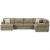 Hoylake 3-Piece Polyester U-Shaped Sectional Sofa w/Left Arm Chaise Facing