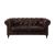 Aberdeen Vintage Top Grain Leather/Aluminum Loveseat