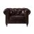 Aberdeen Vintage Top Grain Leather/Aluminum Accent Chair
