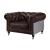 Aberdeen Vintage Top Grain Leather/Aluminum Accent Chair