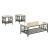 Fairhope Metal Occasional Table Set (Coffee Table + 2 End Tables)