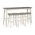 Caspian Wood 4-Piece Pack Pub Height Set
