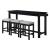 Connected Wood/Fabric 4-Piece Pack Counter Height Set with Drawer