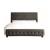 Baldwyn Fabric Tufted Sleigh Bed, Queen Size