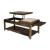 Mitchell Rectangular Wood Storage Cocktail Table w/Casters