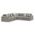 Avaliyah 5-Piece Polyester L-Shaped Modular Sectional Sofa