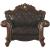 Picardy Wood/PU Living Room Set