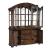 Bergen Wood/Glass Buffet & Hutch with 5 Doors & 3 Drawers