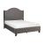 Carlow Velvet Fabric Bed, Queen Size