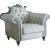 House Delphine Fabric/Leatherette Tufted Chair