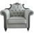 House Delphine Fabric/Leatherette Tufted Chair