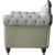 House Delphine Fabric/Leatherette Tufted Chair