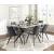 Brixley Rectangular Faux Stone/Metal Dining Room Set