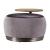 Decapree Top Grain Leather/Velvet Accent Ottoman