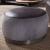 Decapree Top Grain Leather/Velvet Accent Ottoman