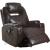 Waterlily Bonded Leather Swivel Rocker Recliner w/Massage