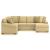 LadyMae Fabric 4-Piece U-Shaped Sectional Sofa w/Right Chaise
