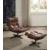 Gandy Top Grain Leather Accent Chair & Ottoman Set