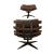 Gandy Top Grain Leather Accent Chair & Ottoman Set