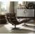 Gandy Top Grain Leather Accent Chair & Ottoman Set