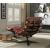 Gandy Top Grain Leather Accent Chair & Ottoman Set