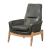 Dolphin Top Grain Leather Accent Chair