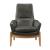 Dolphin Top Grain Leather Accent Chair