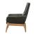 Dolphin Top Grain Leather Accent Chair