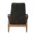 Dolphin Top Grain Leather Accent Chair