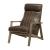 Emint Top Grain Leather Accent Chair