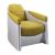 Brancaster 59624 Top Grain Leather/Aluminum Accent Chair