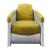 Brancaster 59624 Top Grain Leather/Aluminum Accent Chair