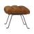 Bison Top Grain Leather Accent Ottoman