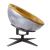Brancaster 59664 Top Grain Leather/Aluminum Accent Chair