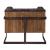 Sagat Top Grain Leather/Rustic Oak Accent Chair