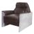 Brancaster 59715 Vintage Top Grain Leather/Aluminum Accent Chair