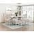 Savile Rectangular Wood Counter Height Table with Wine Racks