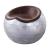 Brancaster Top Grain Leather/Aluminum Ottoman
