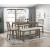 Emilia Wood/Fabric 6-Piece Pack Counter Height Set