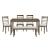 Emilia Wood/Fabric 6-Piece Dining Room Set