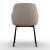 Cocoon Fabric/Metal Customizable Plush Seat Dining Armchair