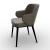 Foyer Fabric/Metal Customizable Upholstered Dining Open-Back Armchair